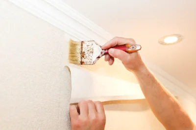 Pose de papier peint à Mittelbergheim — revêtements muraux et toiles de verre